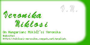 veronika miklosi business card